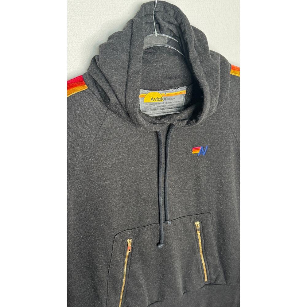 2010s Aviator Nation Rainbow Stripe Hoodie Jogger Set S/L USA - Picture 14 of 16